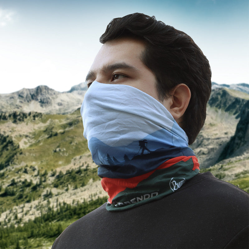 BUFF® ORIGINAL ECOSTRETCH - MULTIFUNCIONAL PARA SENDERISMO COLOR AZUL-NARANJA