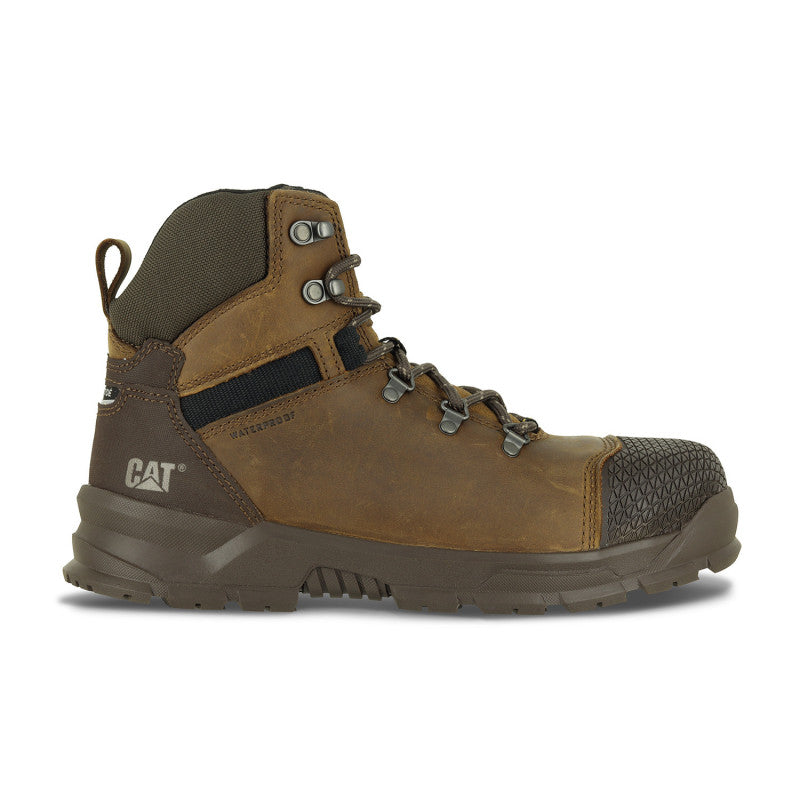 BOTA DIELÉCTRICA WATERPROOF CAT ACCOMPLICE X ST COLOR CAFÉ PARA HOMBRE