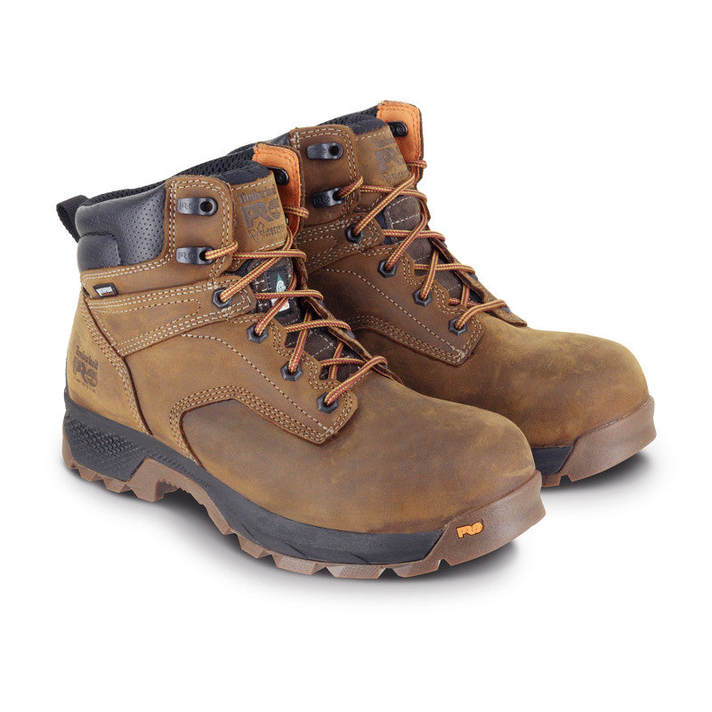 BOTA INDUSTRIAL A5T87 DIELÉCTRICA TIMBERLAND PRO WATERPROOF COLOR CAFE PARA HOMBRE