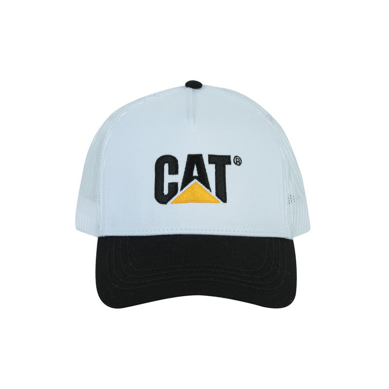 GORRA CAT BLANCO Y NEGRO CON MALLA BLANCA MODELO 1120276