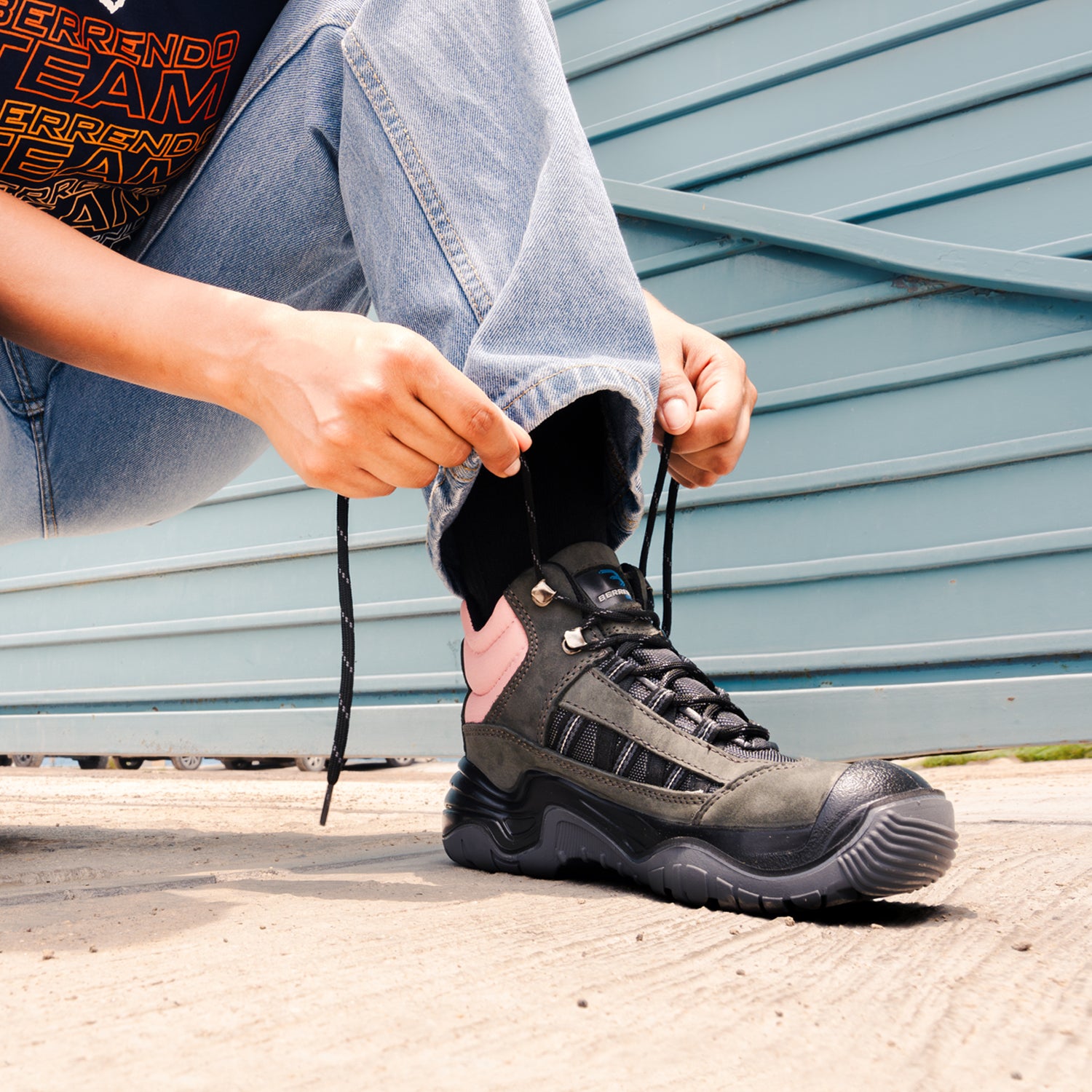 BOTA INDUSTRIAL DE PIEL BERRENDO BIOTECH 3020 PARA MUJER