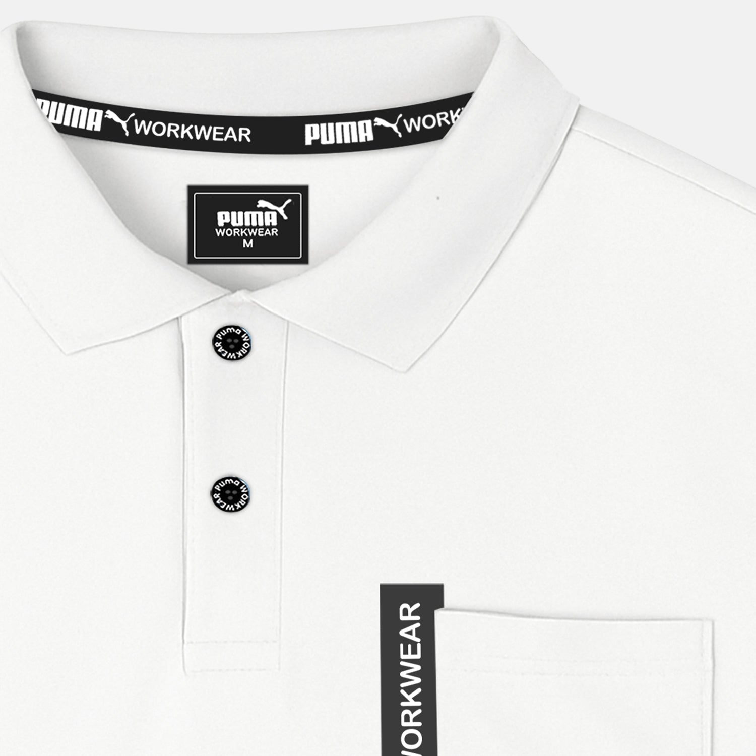 PLAYERA POLO BLANCA PUMA WORKWEAR ADVANCED PARA HOMBRE
