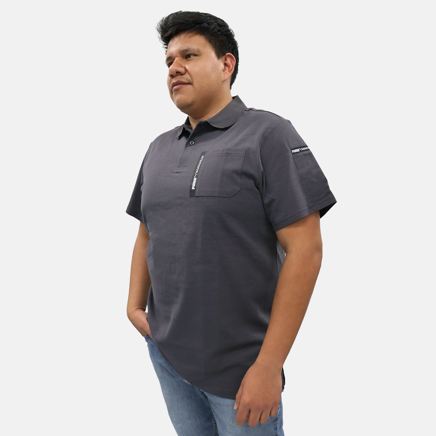 PLAYERA POLO GRIS PUMA WORKWEAR ADVANCED PARA HOMBRE