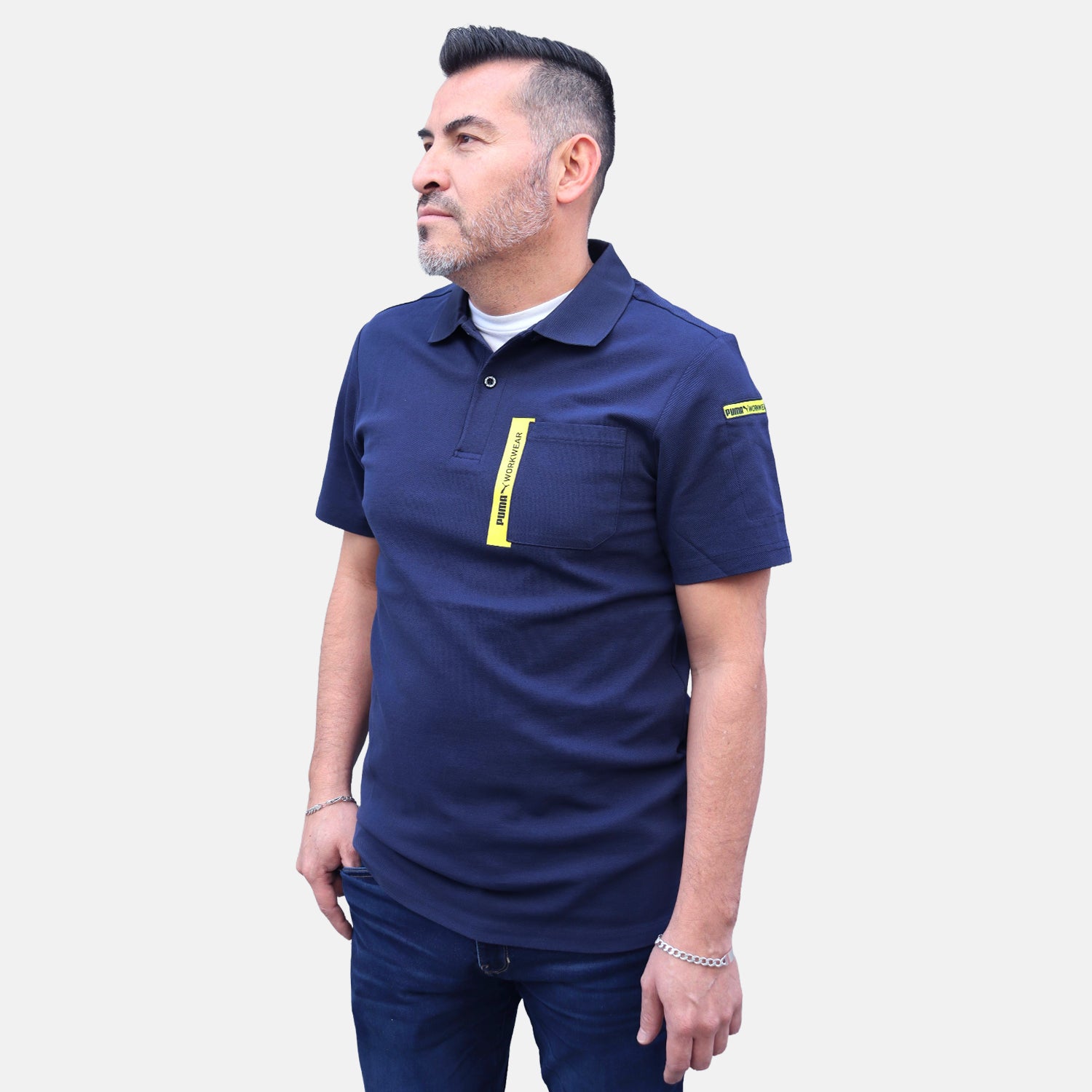 PLAYERA POLO AZUL PUMA WORKWEAR ADVANCED PARA HOMBRE