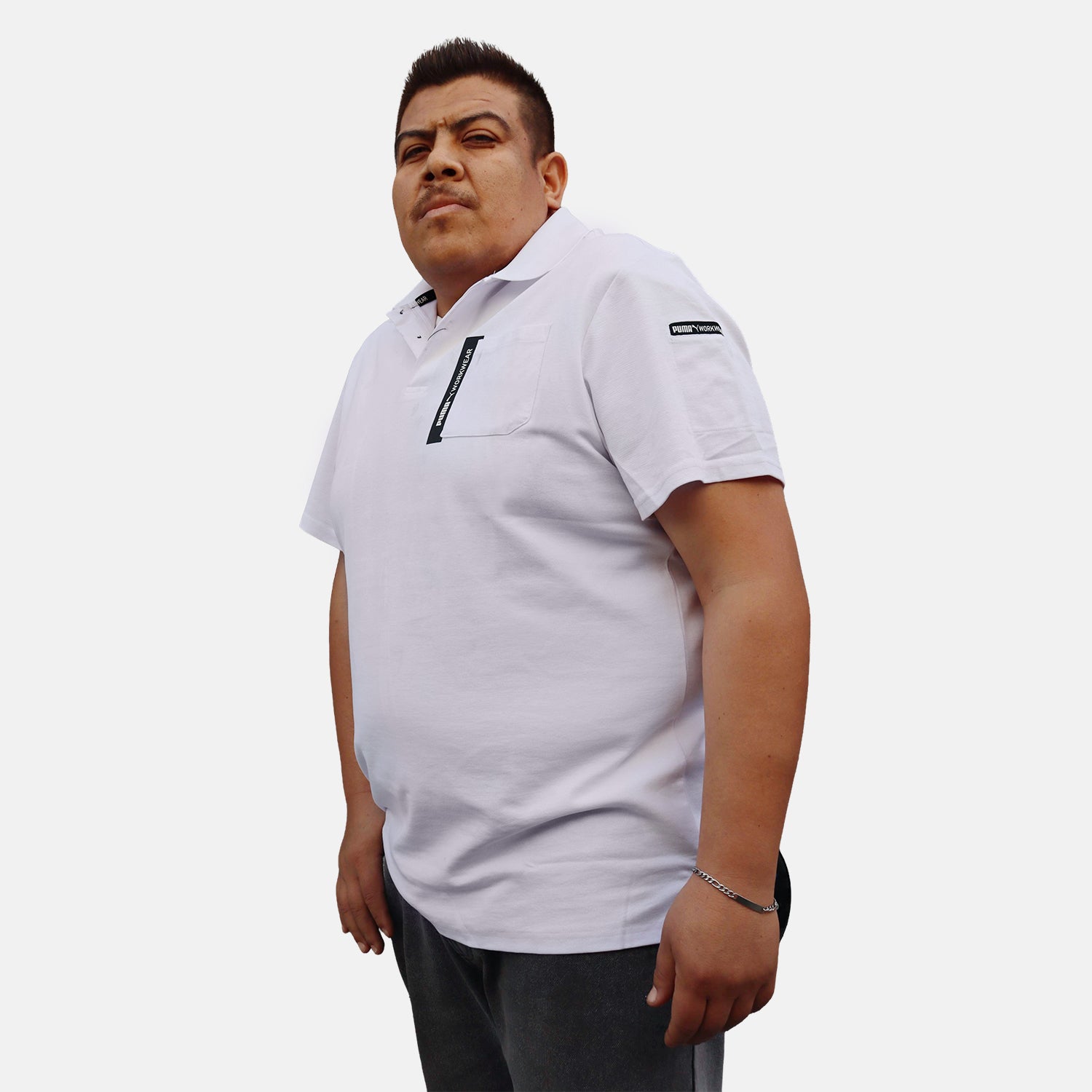 PLAYERA POLO BLANCA PUMA WORKWEAR ADVANCED PARA HOMBRE