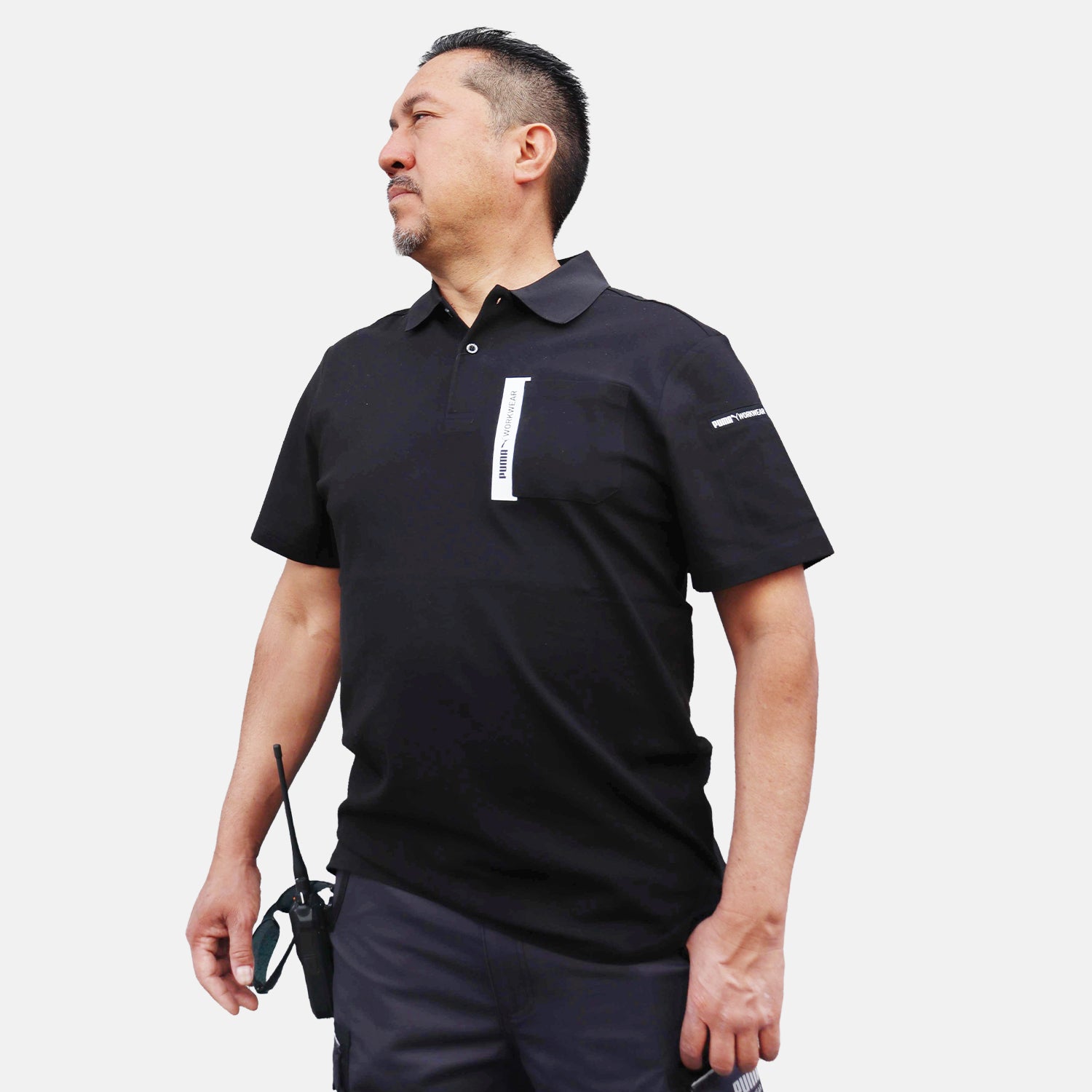 PLAYERA POLO NEGRA PUMA WORKWEAR ADVANCED PARA HOMBRE